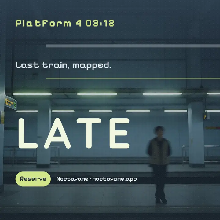 Noctavane late-night transit launch post template