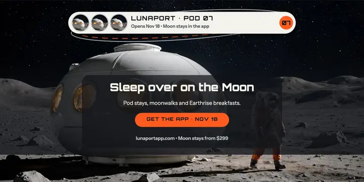 Lunaport moon stay app launch post template