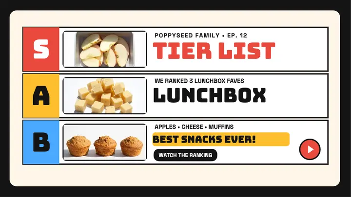 Poppyseed Family lunchbox snacks tier thumbnail template
