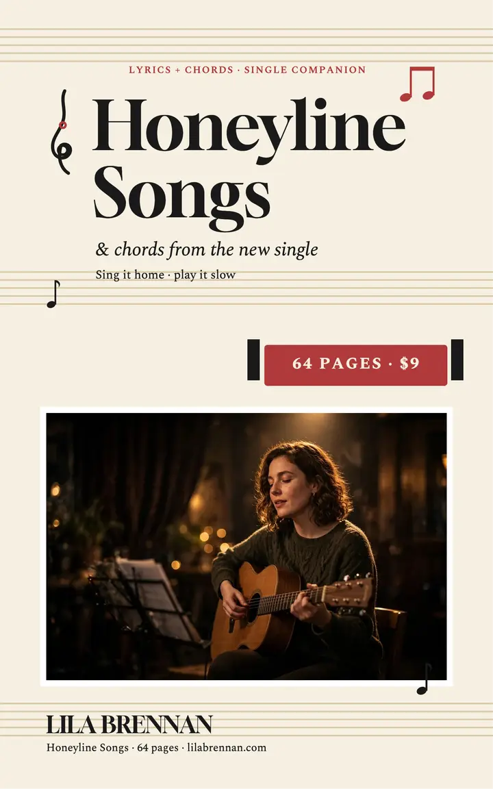 Honeyline Songs lyric songbook cover template