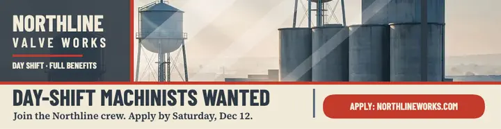 Northline day-shift hiring billboard: hiring billboard template