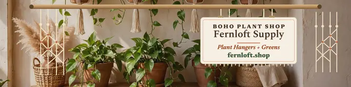Fernloft Supply macrame plant banner template