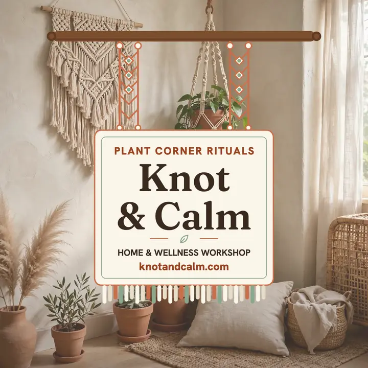 Knot and Calm plant corner podcast cover template