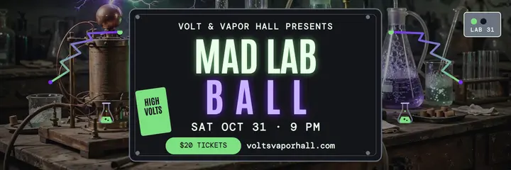 Volt and Vapor Mad Lab Ball header template