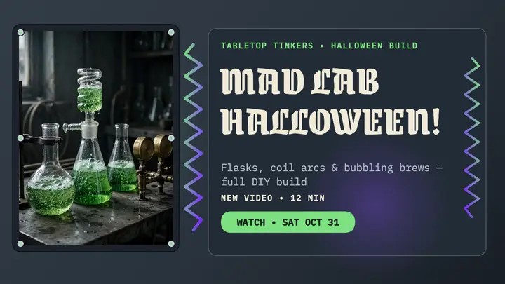 Tabletop Tinkers mad lab build thumbnail template