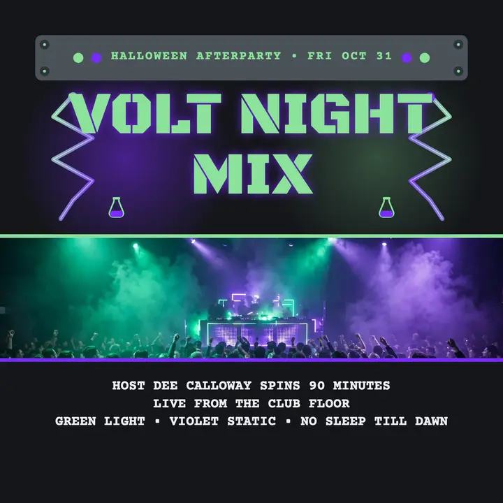 Volt Night Mix Halloween afterparty cover template