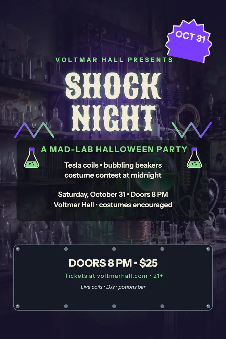 Shock Night Halloween lab poster template