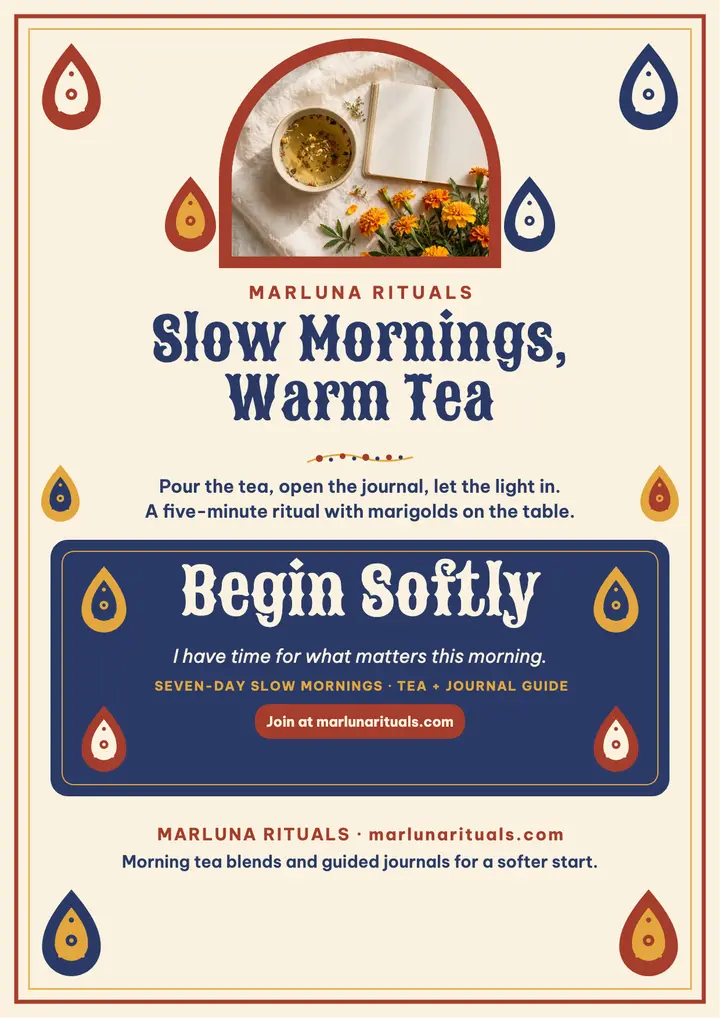 Marluna slow mornings paisley flyer template