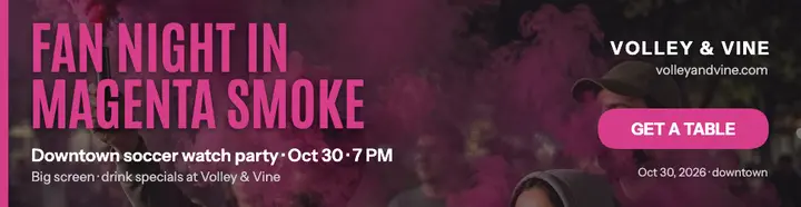 Volley and Vine fan night billboard template