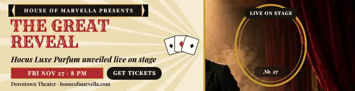 Marvella magic reveal billboard template