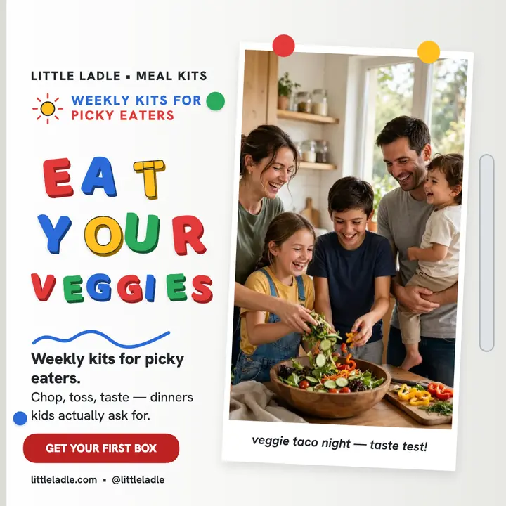 Little Ladle veggie kit fridge magnets template