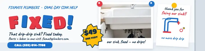 Fixmate sink fix fridge magnet banner template