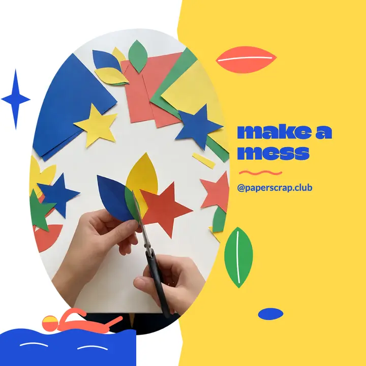 Make a mess paper cut-out quote post: creative quote post template