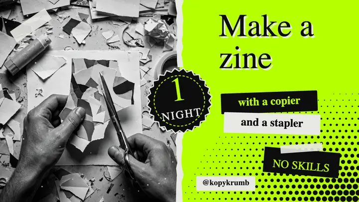 Make a zine in one night punk thumbnail template