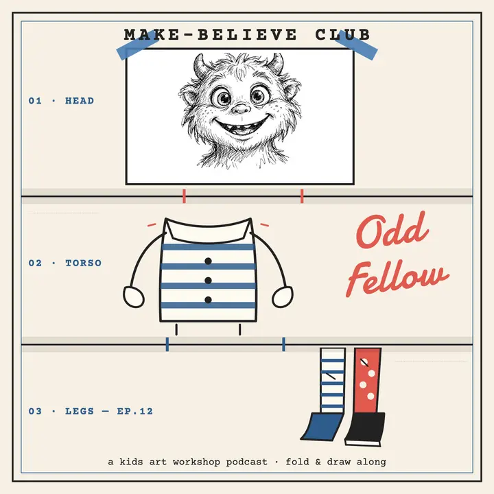 Make-Believe Club odd fellow podcast cover template