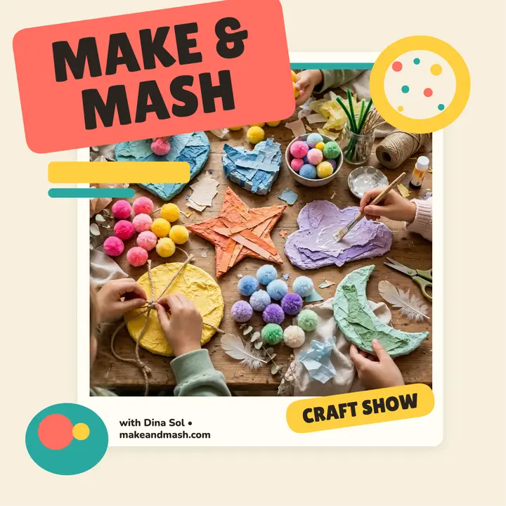 Make and Mash craft show podcast cover template