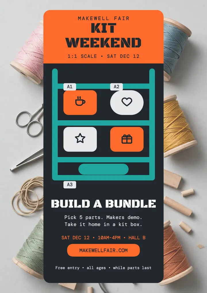 Makewell Fair kit weekend flyer template
