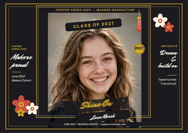 Copper Creek Makers Graduation Certificate template