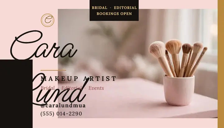 Makeup artist card template