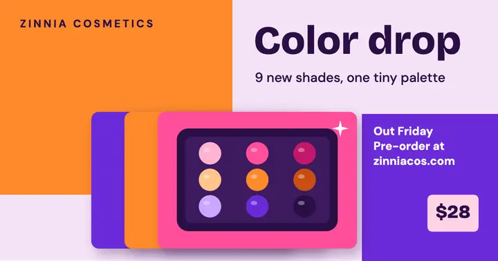 Color Drop palette launch post template