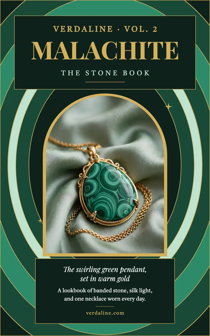 Verdaline Malachite lookbook cover template