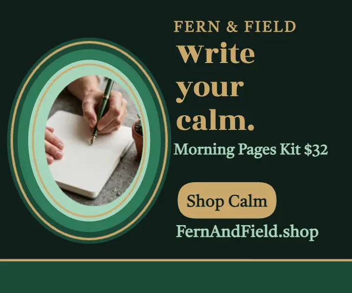 Fern and Field morning pages ad template