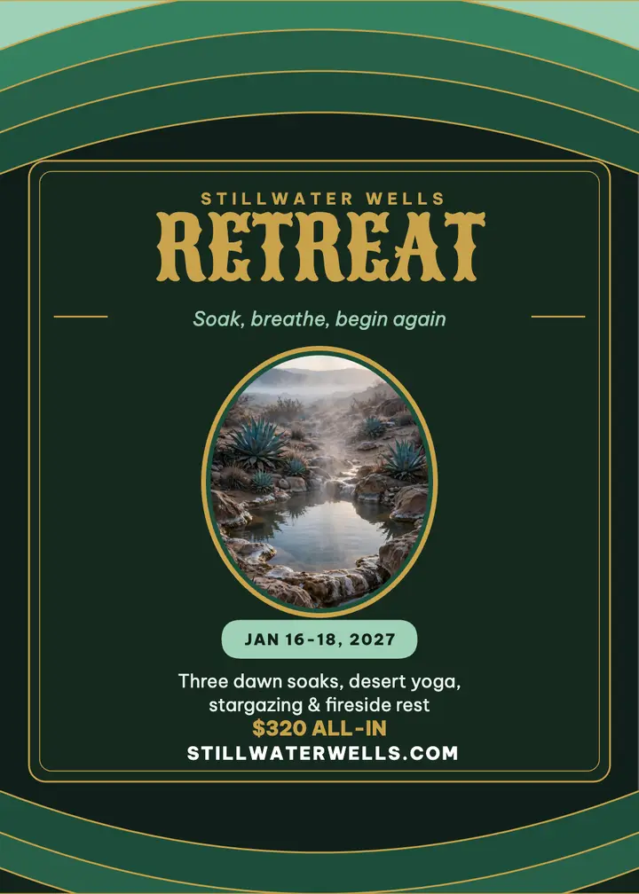 Stillwater Wells desert retreat invitation template