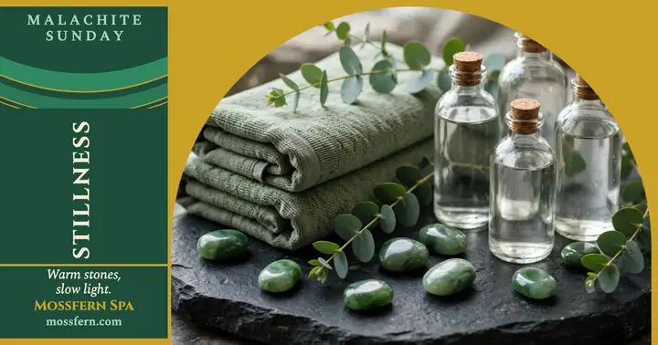 Mossfern malachite spa ritual post: spa ritual post template