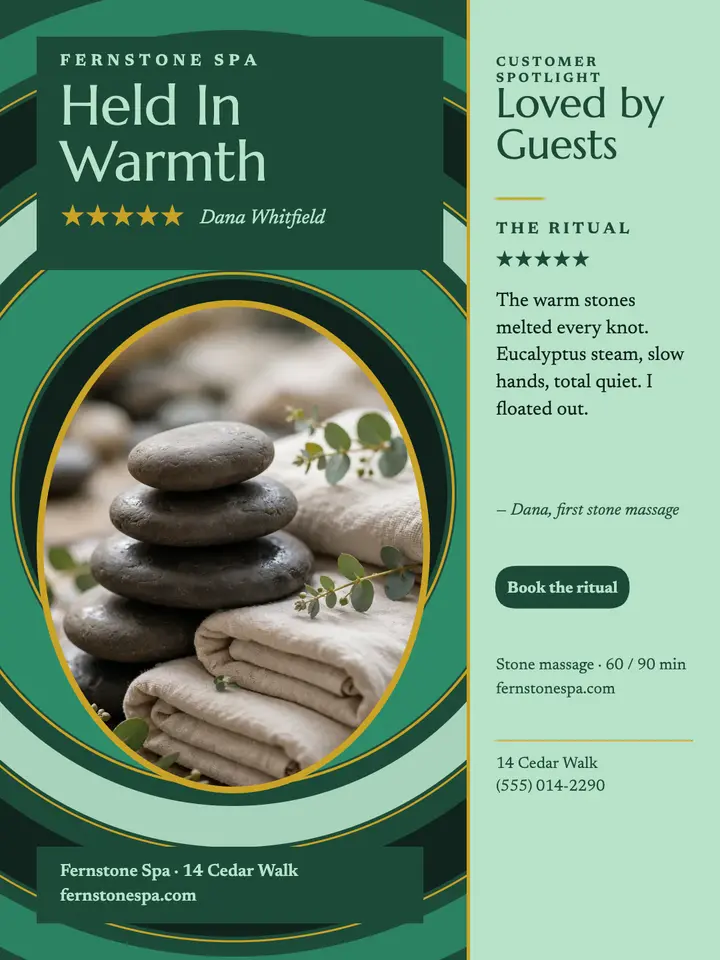 Fernstone Spa stone massage review template