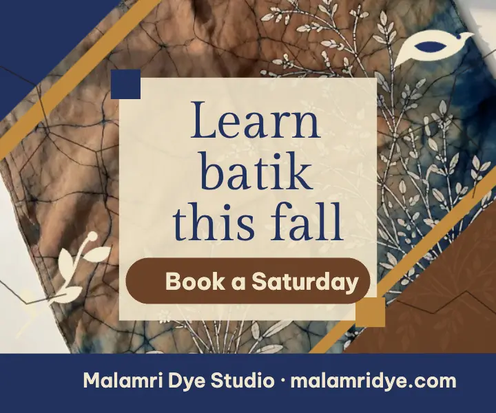 Malamri Dye Studio batik workshop ad template