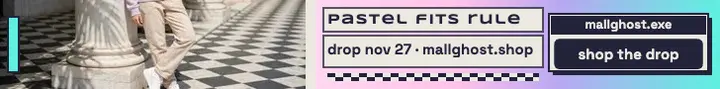 Mallghost pastel streetwear drop leaderboard template