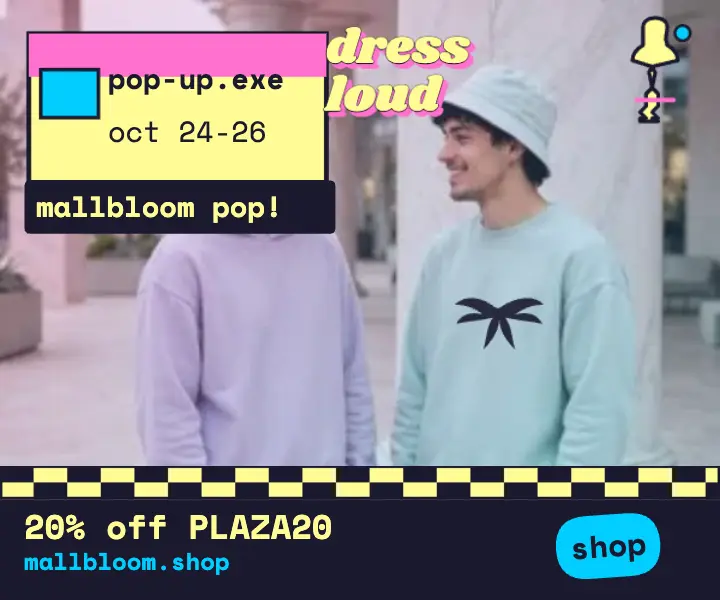 Mallbloom Pop streetwear ad template