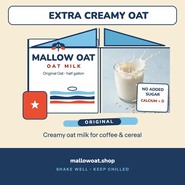 Mallow Oat carton launch post template