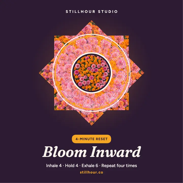 Stillhour morning breathing mandala: breathing reset post template
