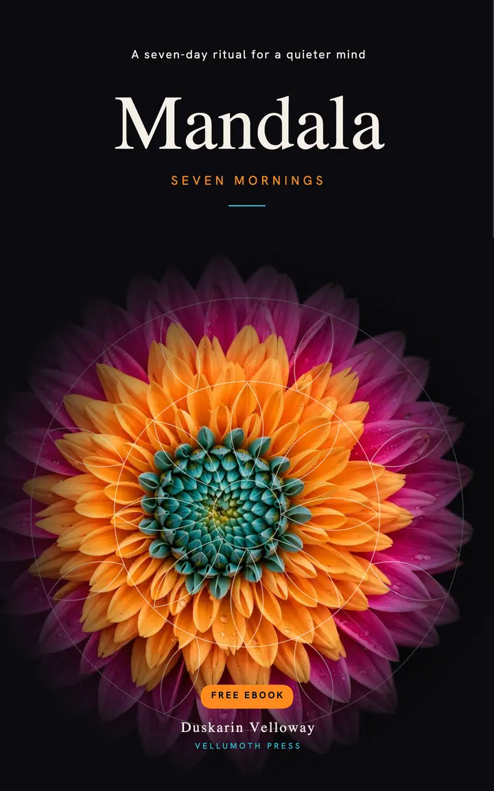 Mandala calm ritual ebook cover template