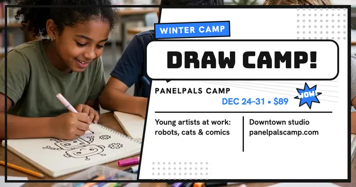 Panelpals manga drawing camp post template