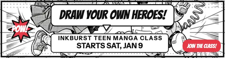 Inkburst teen manga class billboard template