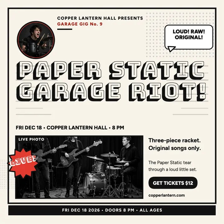 Paper Static garage gig post template