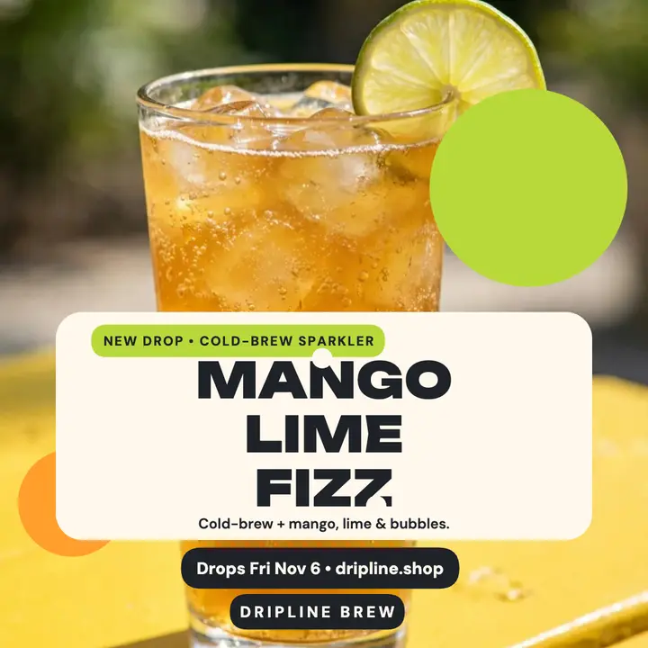 Dripline Brew mango lime fizz launch template