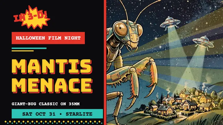 Mantis Menace Halloween screening thumbnail template