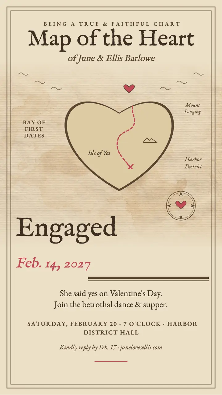 Map of the Heart engagement story template