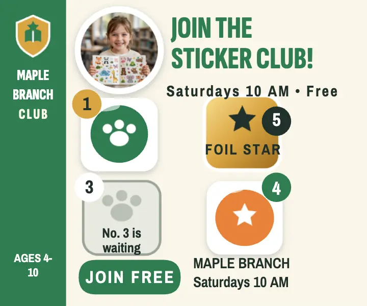 Maple Branch sticker club medium ad template