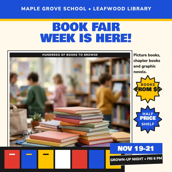 Maple Grove School book fair week post template