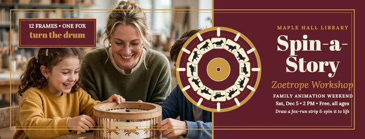 Maple Hall zoetrope workshop cover template
