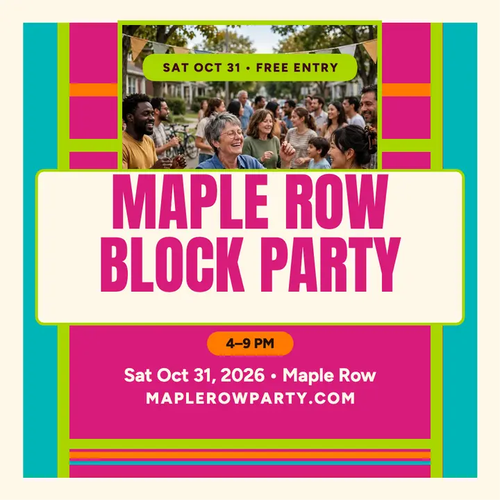 Maple Row Block Party fall post template