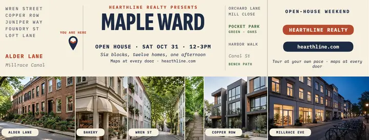 Maple Ward open house weekend cover: open house facebook cover template