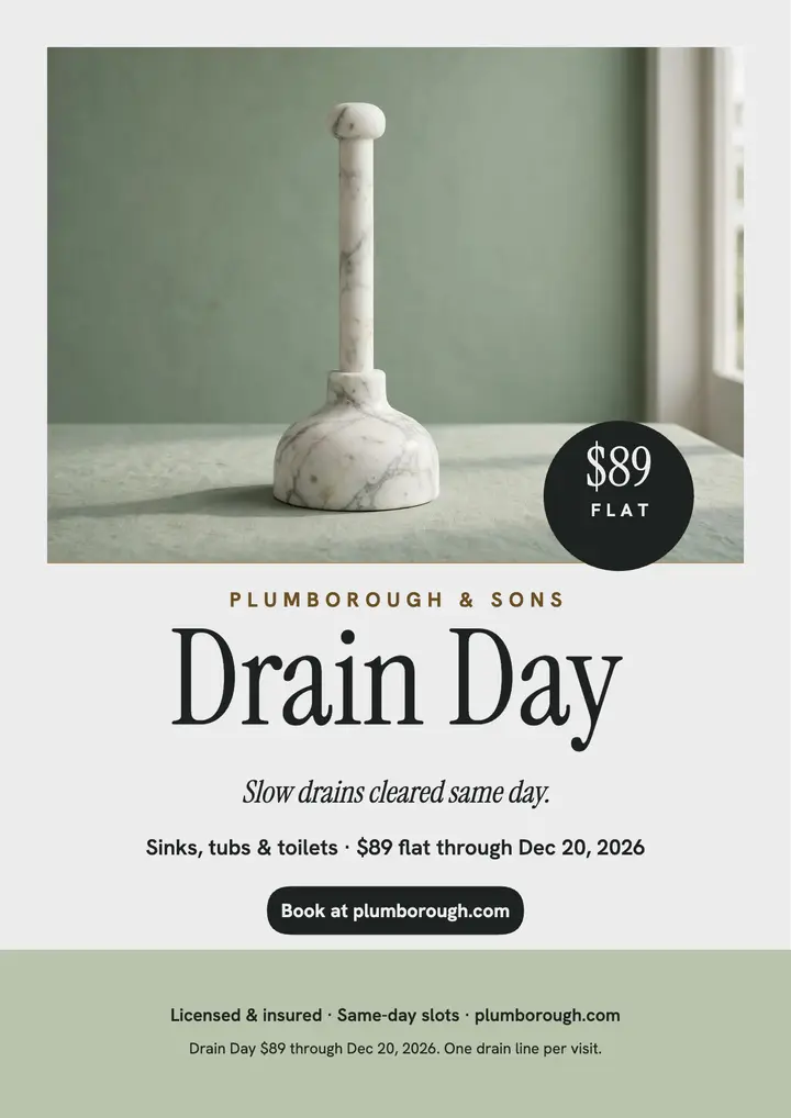 Plumborough Drain Day plumber flyer template