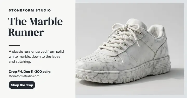 Stoneform Marble Runner launch post template