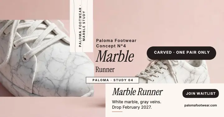 Paloma Footwear marble sneaker post template