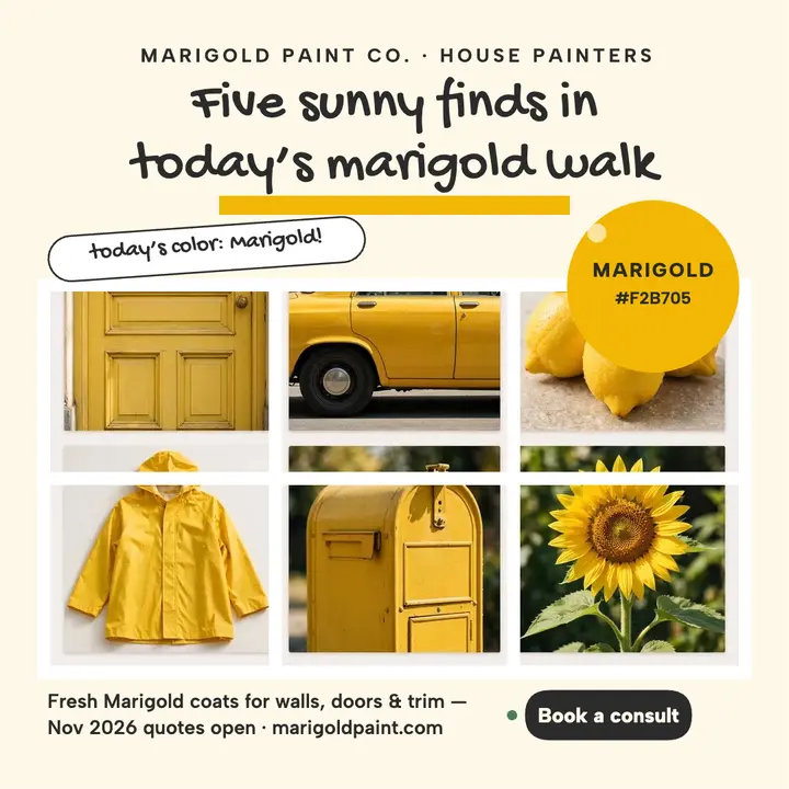Marigold color walk painter post template